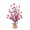 Glitzhome® 21" Patriotic Americana Red, White & Blue Floral Table Tree